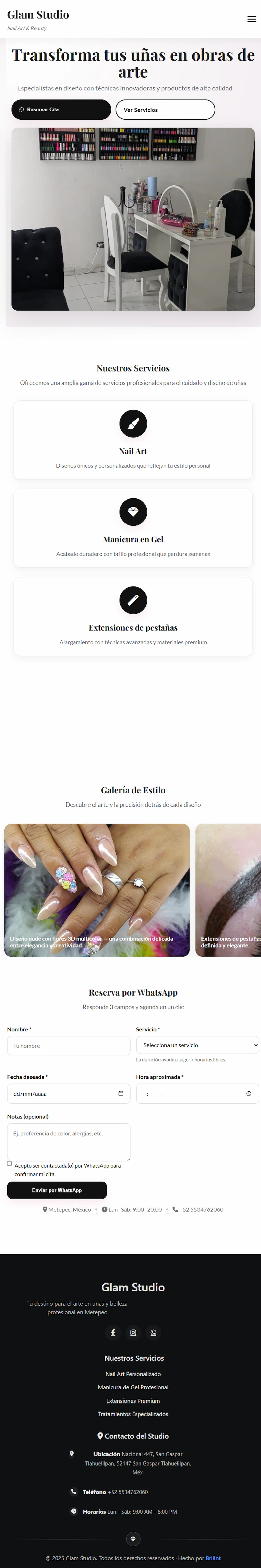 Mockup de Glam studio